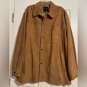 Genuine leather ,Brooks Brothers Brown Suede Shirt Jacket XL